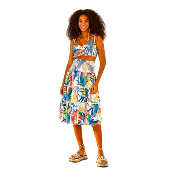 FARM Rio Dresses & Skirts - NWTs 🏷️ FARM RIO Macaw Wind Linen Midi Skirt